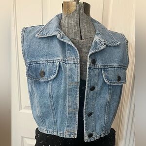 Sleeveless Denim Vest